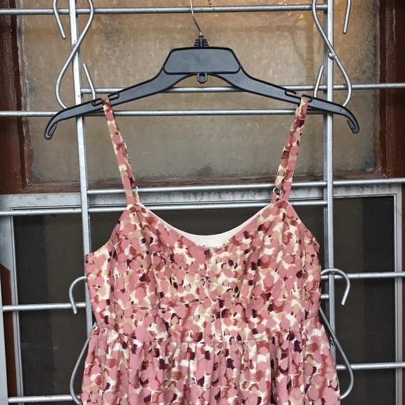 Fossil silky ellery pink print sundress ruffle NWT - Picture 2 of 8